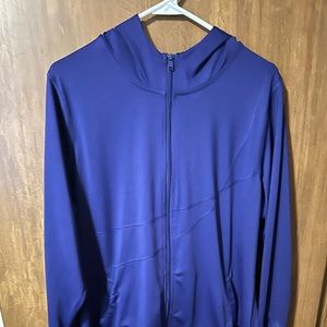 Royal blue size 14/16. Zip up, hooded Reebok jacket.